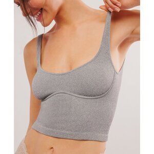 🆕 FREE PEOPLE Meg Seamless Crop / Grey